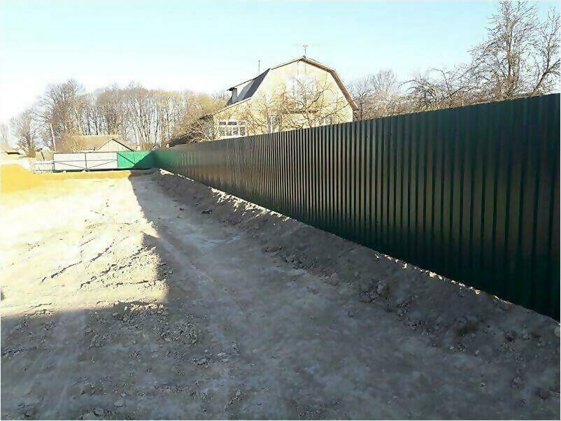 Забор, ворота, калитка из зеленого профлиста 150м фото 4 в Всеволожске