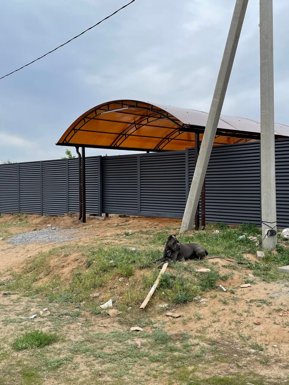 Забор из ламелей еврожалюзи 24м RAL7024 Серый Графит МАТТЕ фото 1 в Всеволожске