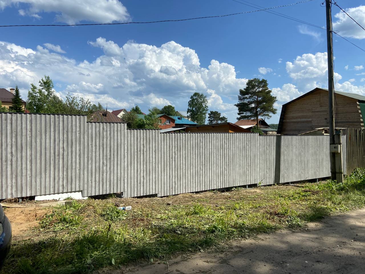 Забор из профнастила НС-10 42м Светлая Береза SteelArt фото 8 в Всеволожске