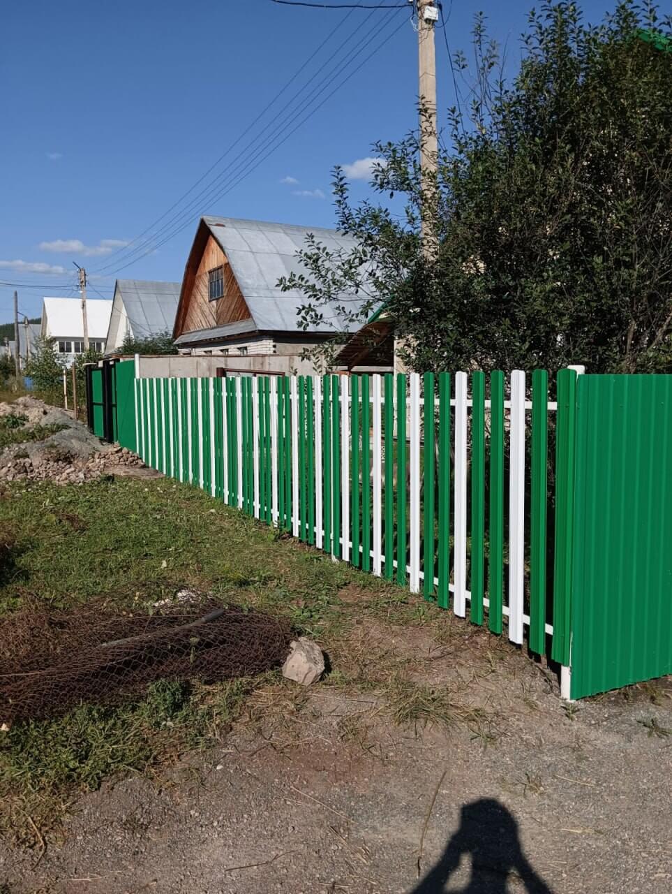 Забор из евроштакетника 10м RAL9003 Белый, RAL6029 Зеленая Мята в Всеволожске